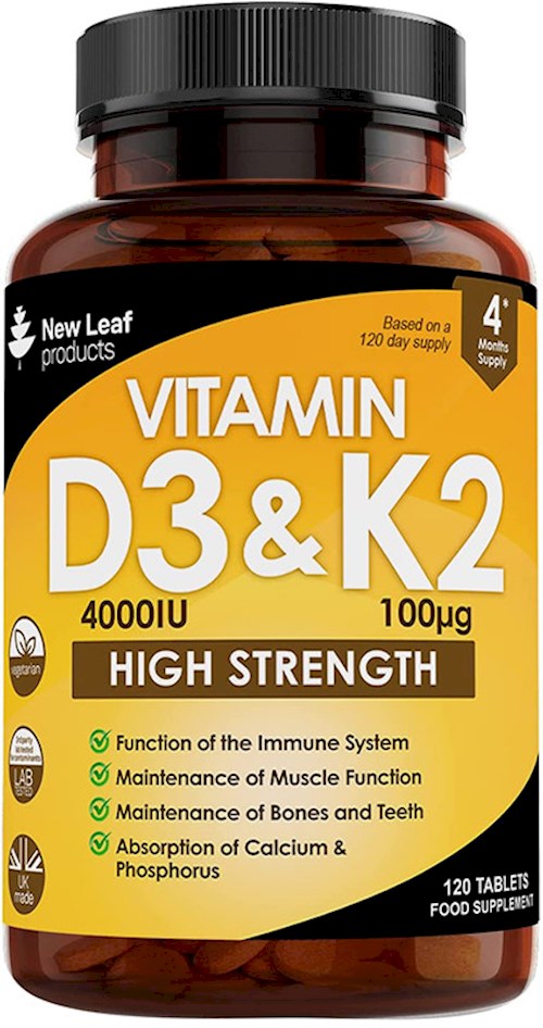 New Leaf Vitamin D3 & K2 High Strength
